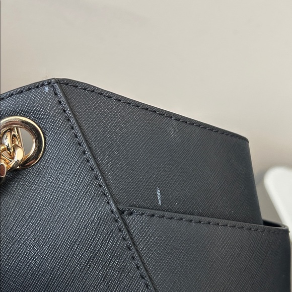 Michael Kors Black Tote with Gold Accents - Picture 7 of 8